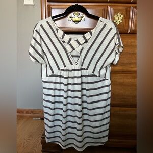 Cross cross striped shirt